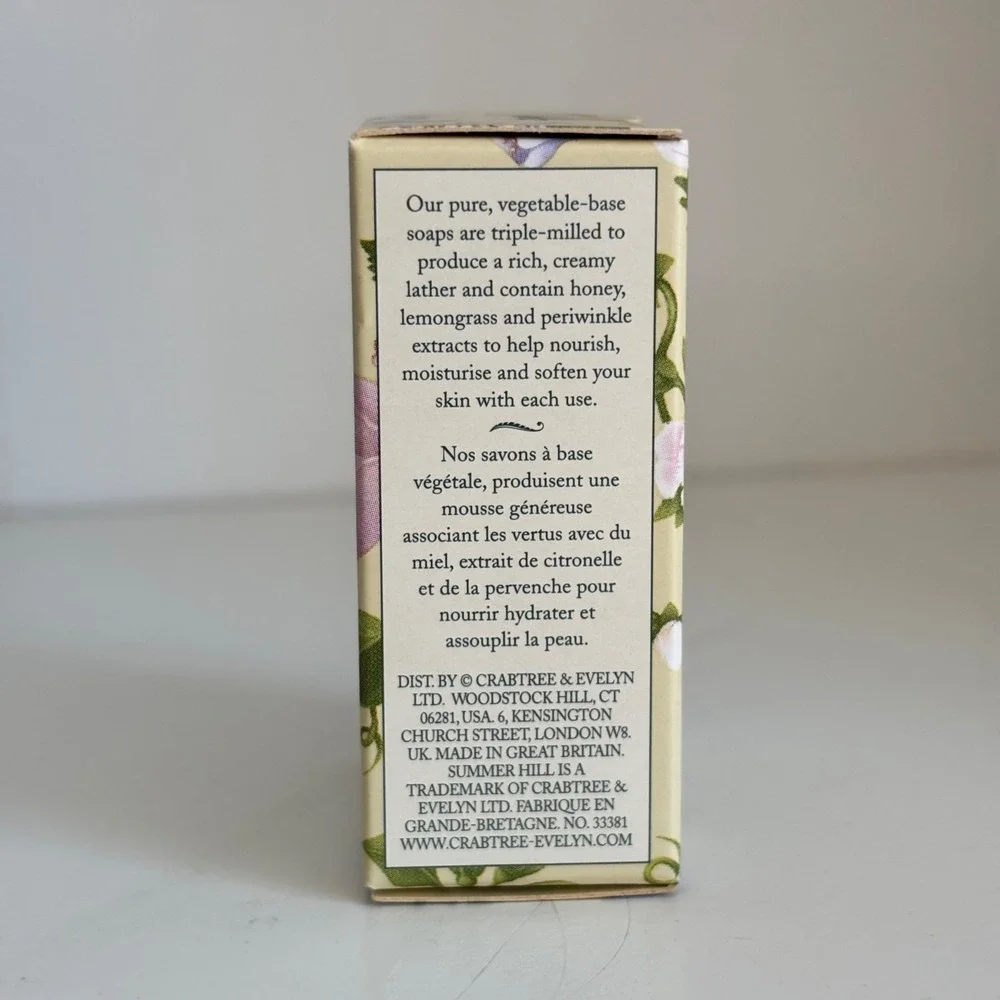 Crabtree & Evelyn Summer Hill Soap ORIGINAL 1.4 Oz Set of 2‎ Travel Size New